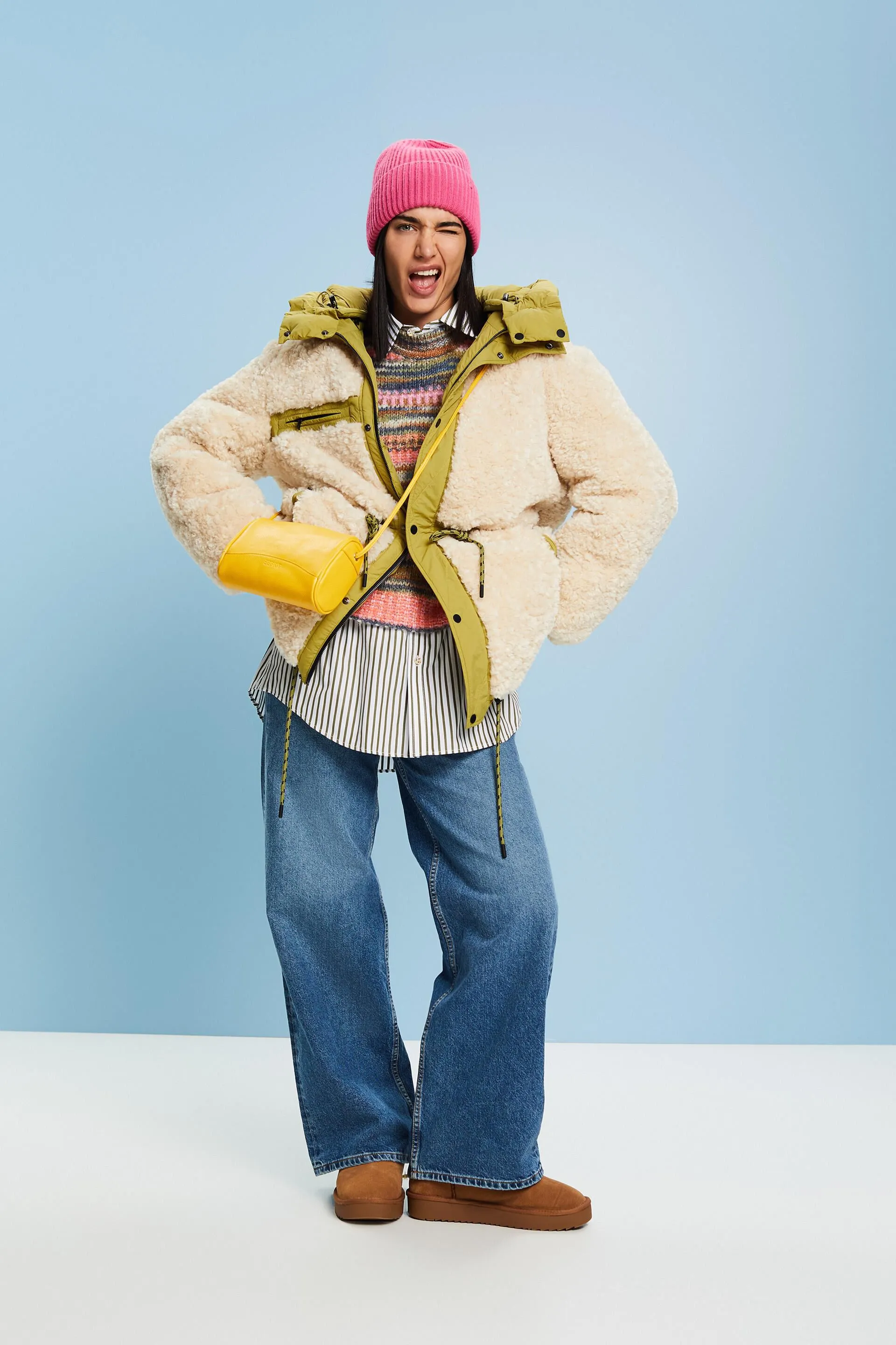 Cappotto reversibile in sherpa