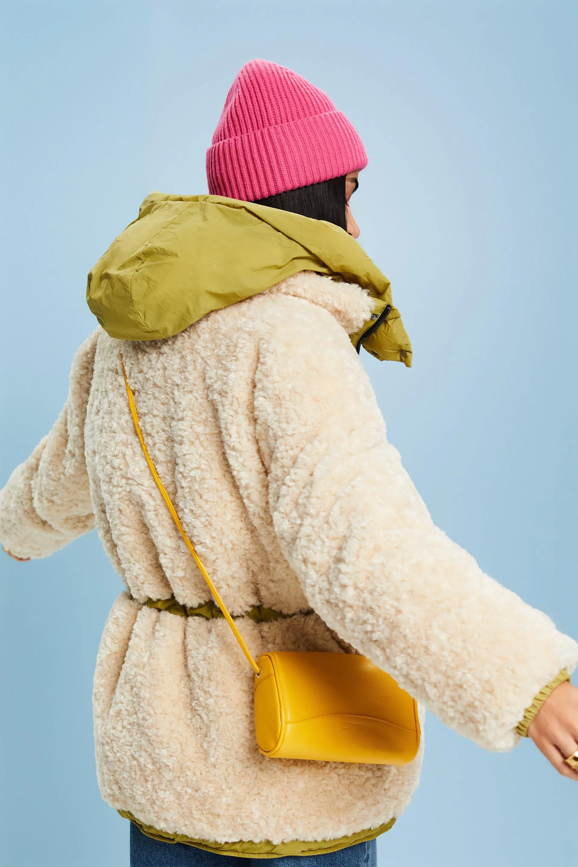 Cappotto reversibile in sherpa