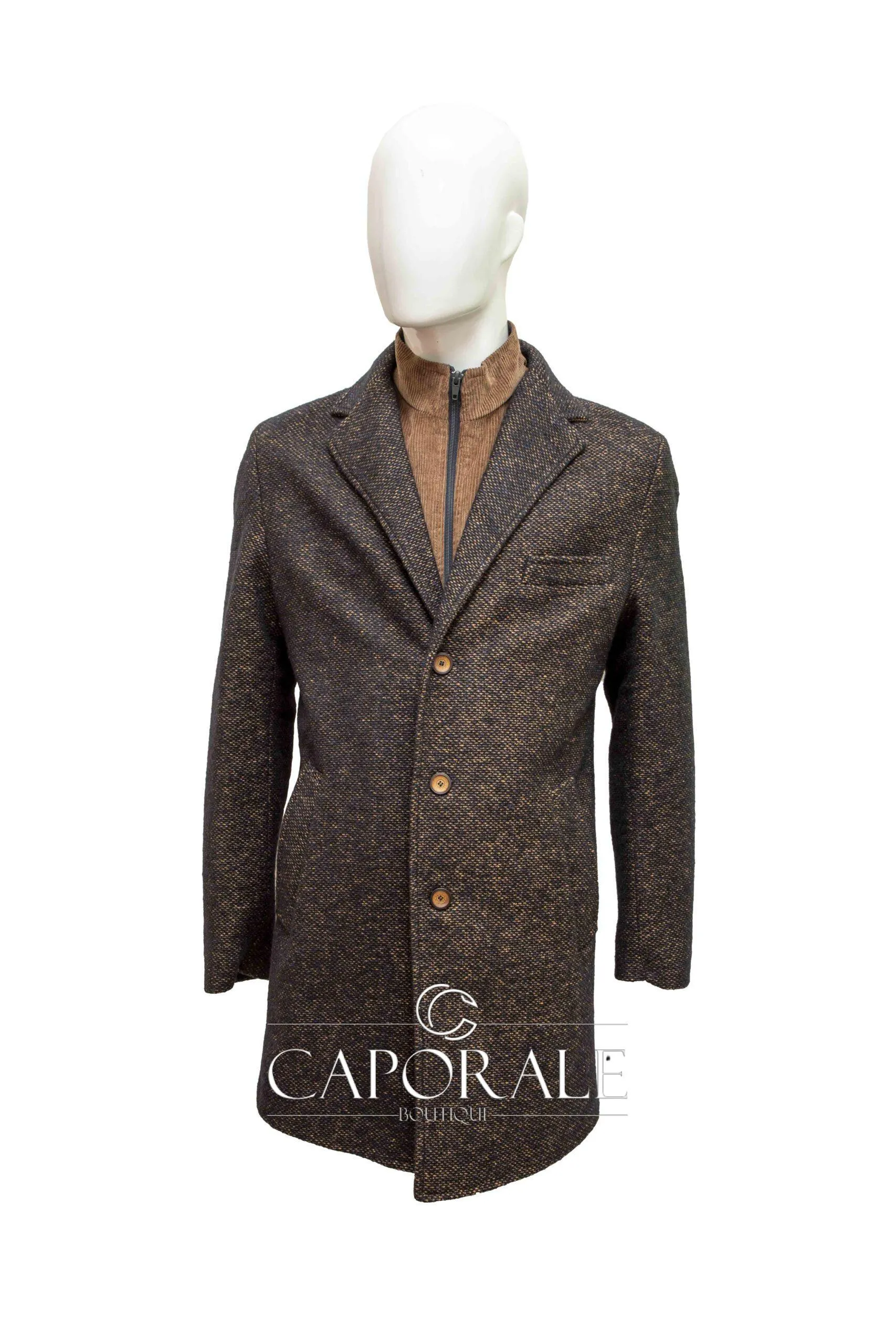 Cappotto uomo Made in italy marrone