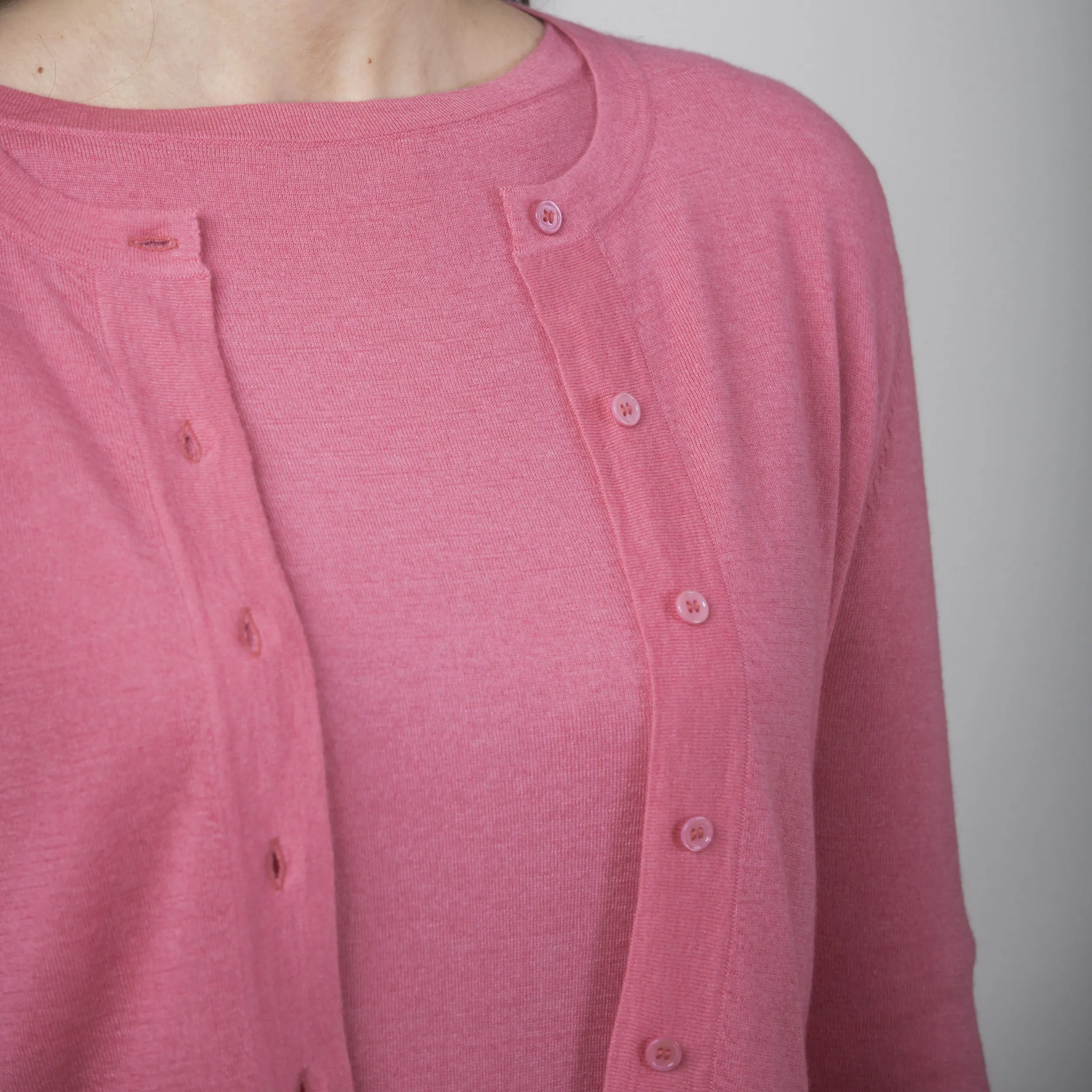 Cardigan crop in seta e cashmere