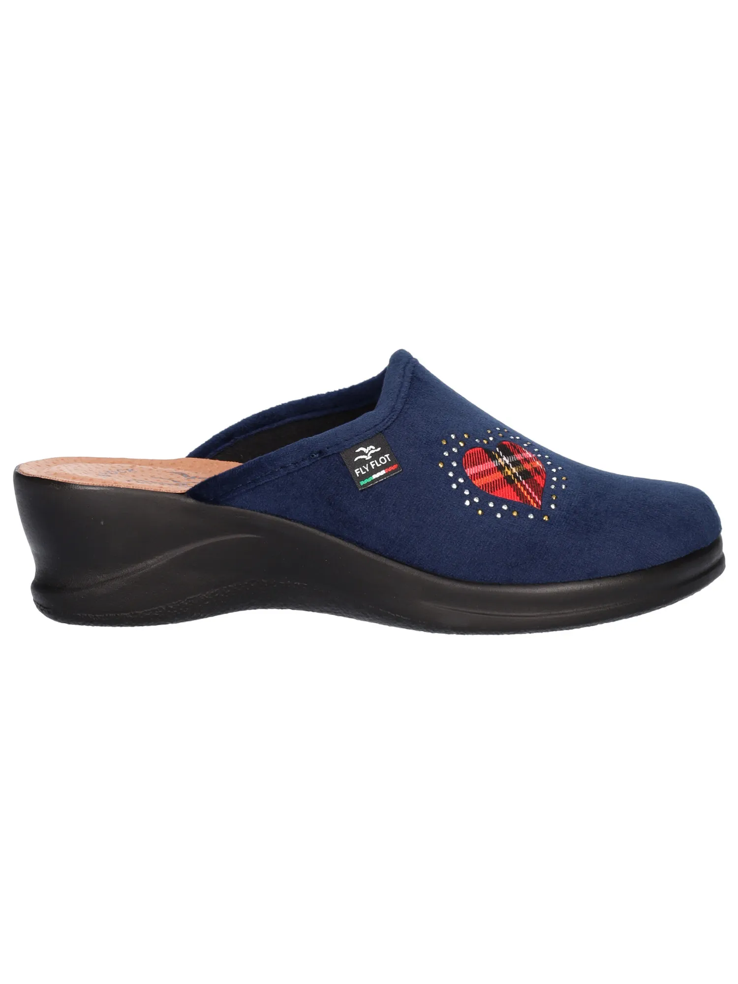 Ciabatta zeppa bassa Fly Flot da donna blu