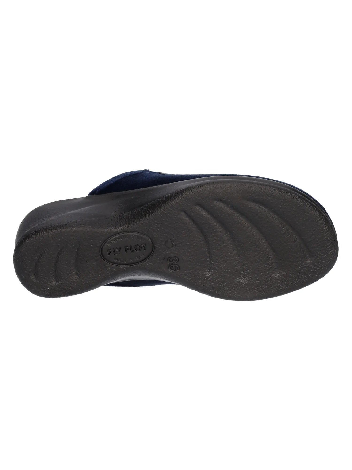 Ciabatta zeppa bassa Fly Flot da donna blu