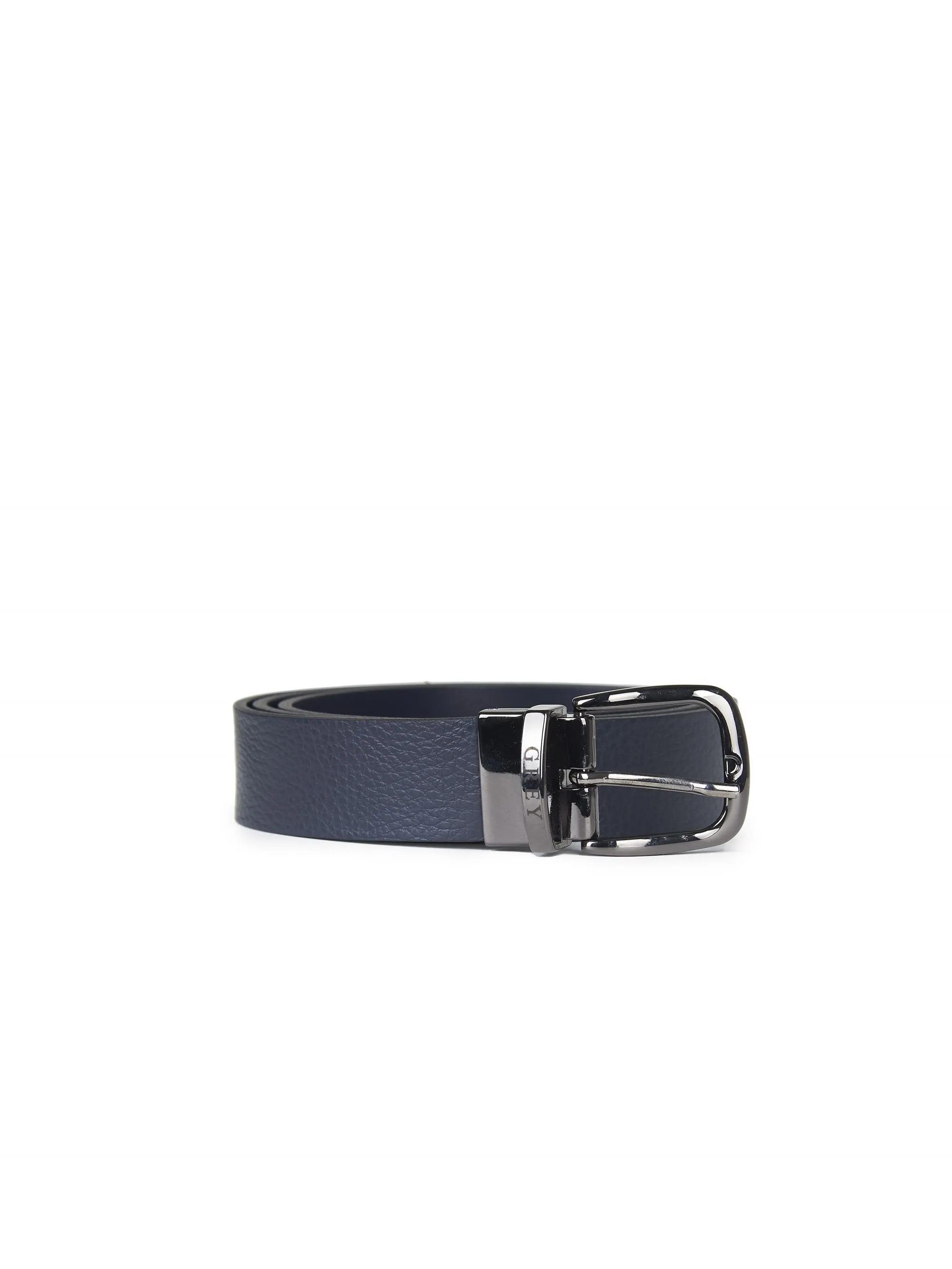 CINTURA BLU REVERSIBILE IN PELLE
