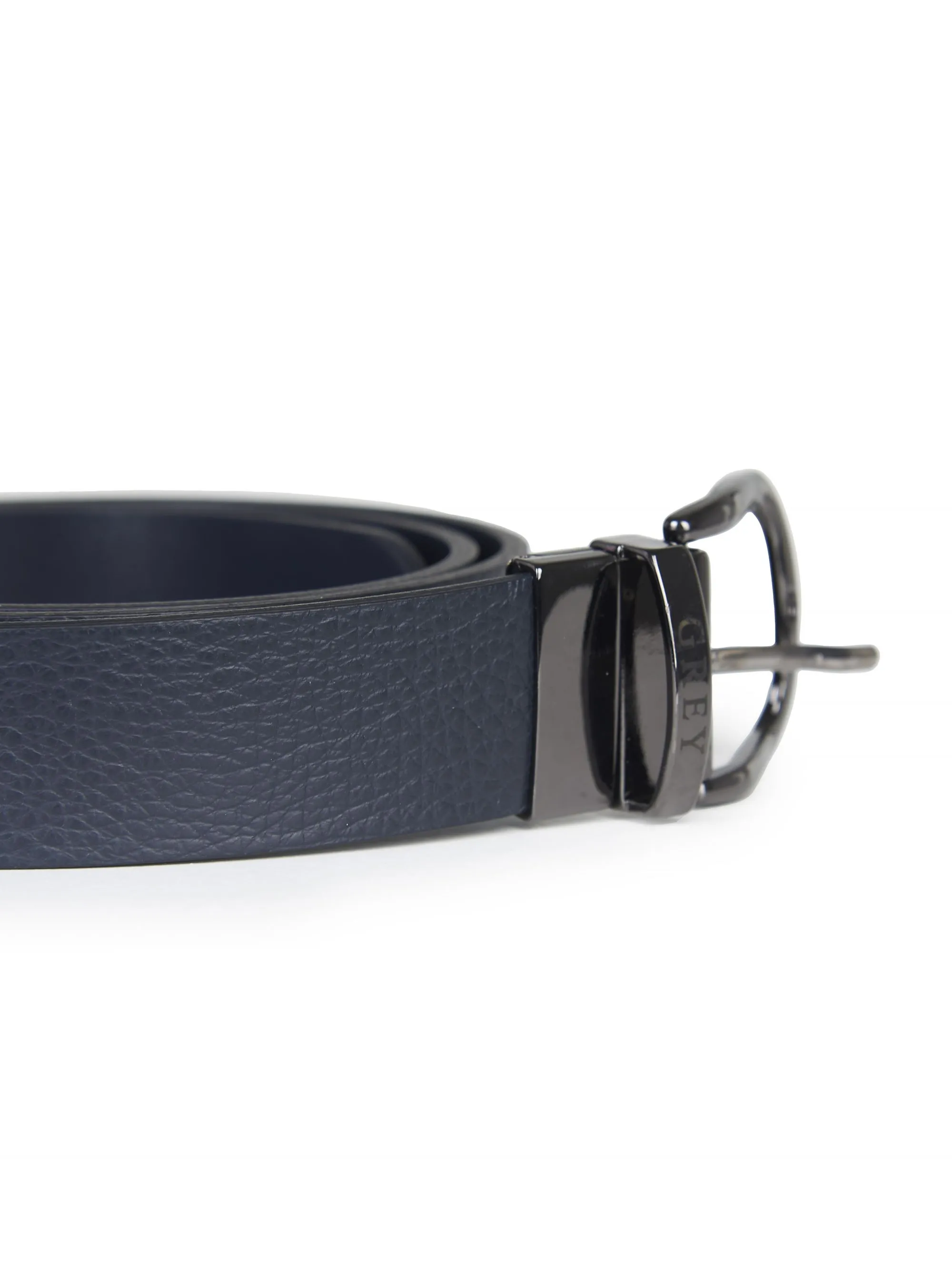 CINTURA BLU REVERSIBILE IN PELLE