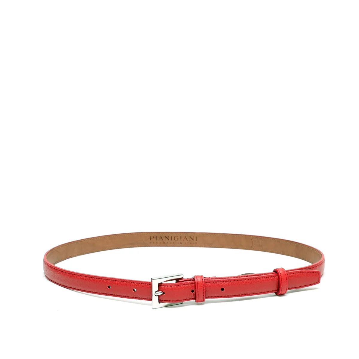 Cintura D in Pelle Rossa