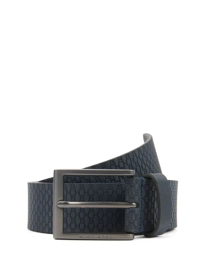 Cintura in pelle con monogramma