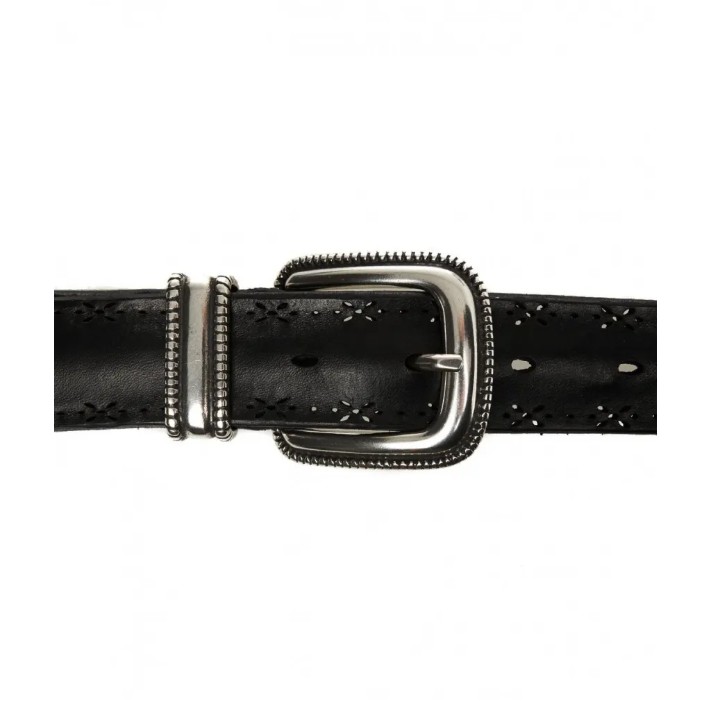Cintura in pelle nero