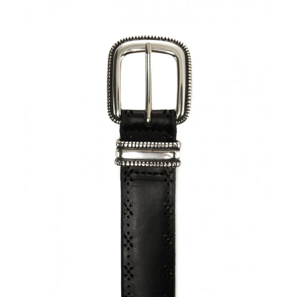 Cintura in pelle nero