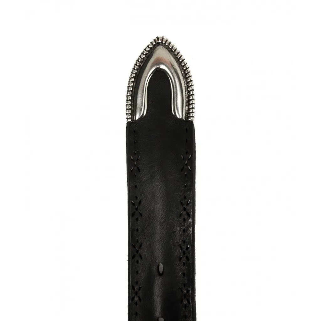 Cintura in pelle nero