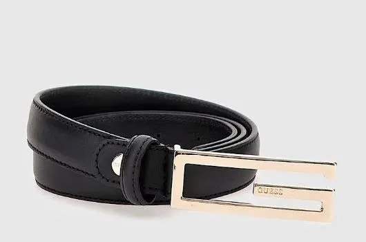 CINTURA PELLE FIBBIA LOGO GOLD