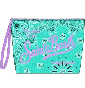 Clutch bag Aline with Mc2 Saint Barth Logo / Green