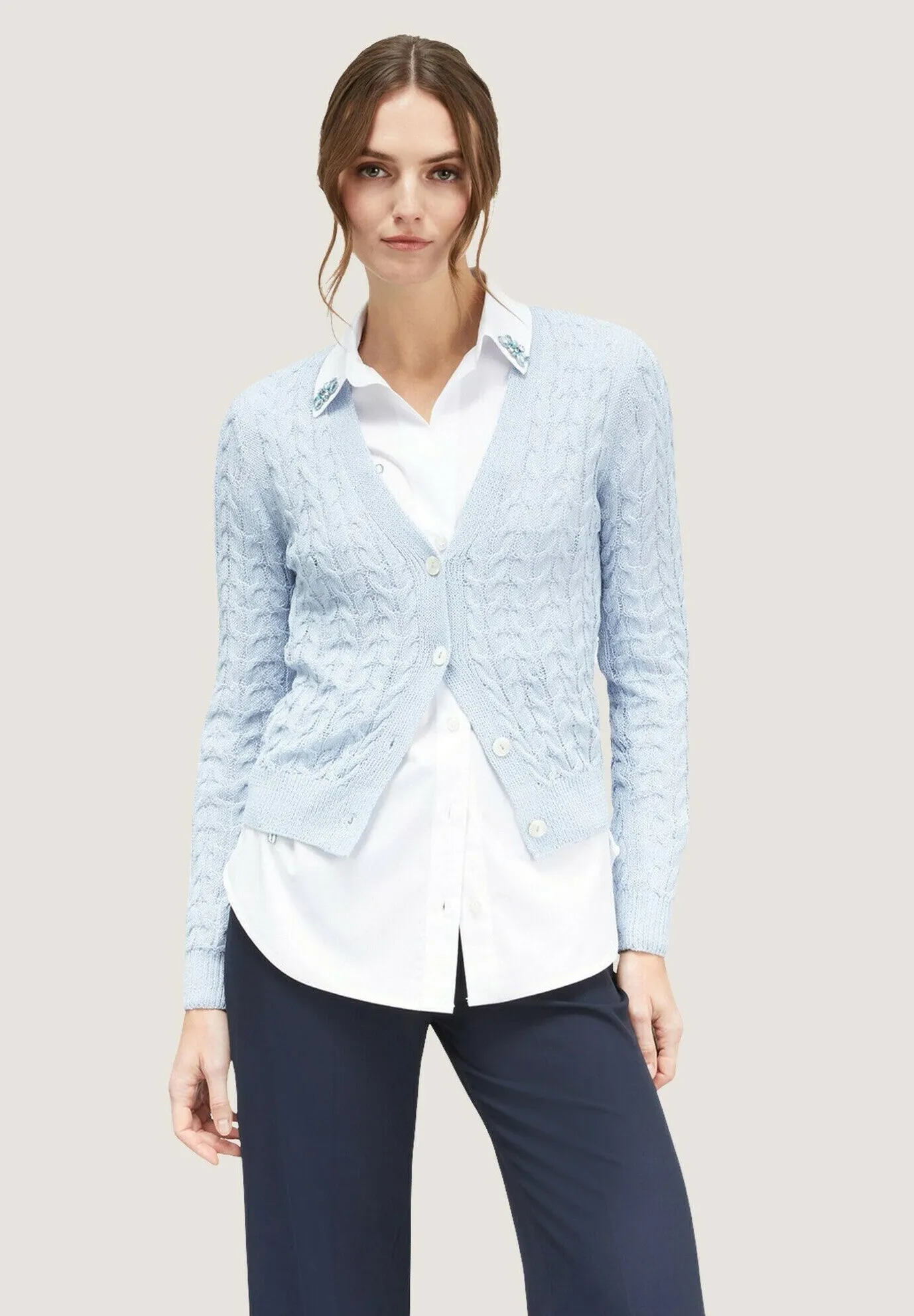 CON LAVORAZIONE A TRECCE - Cardigan