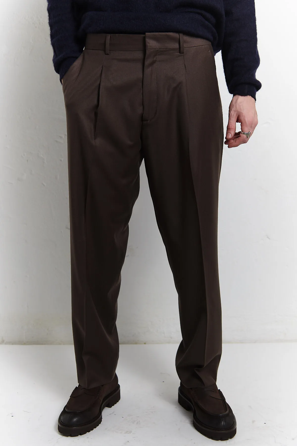 Costumein Pantalone in lana con pinces
