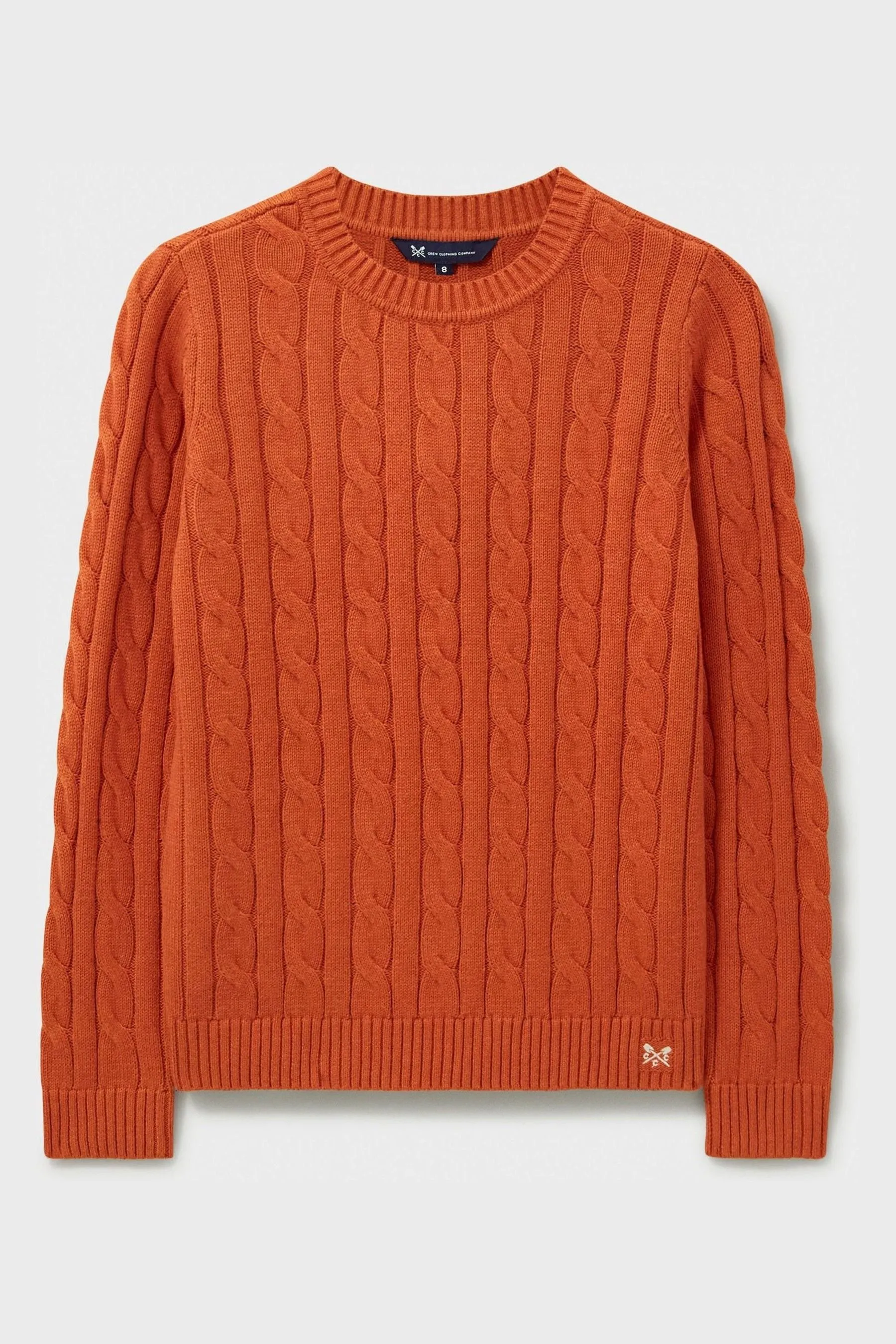 Crew Clothing Company Rosa Girocollo Maglione a trecce grosse    