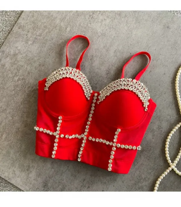 Crop Top Diamond Chain