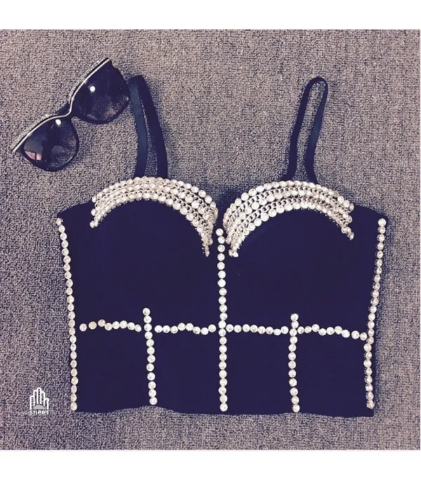 Crop Top Diamond Chain