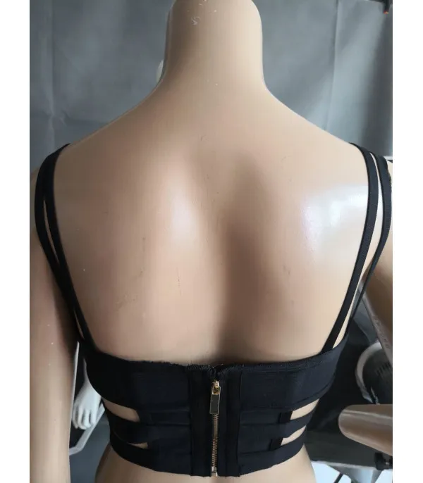 Crop top double belt
