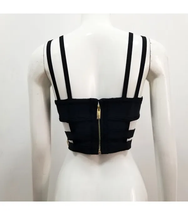 Crop top double belt