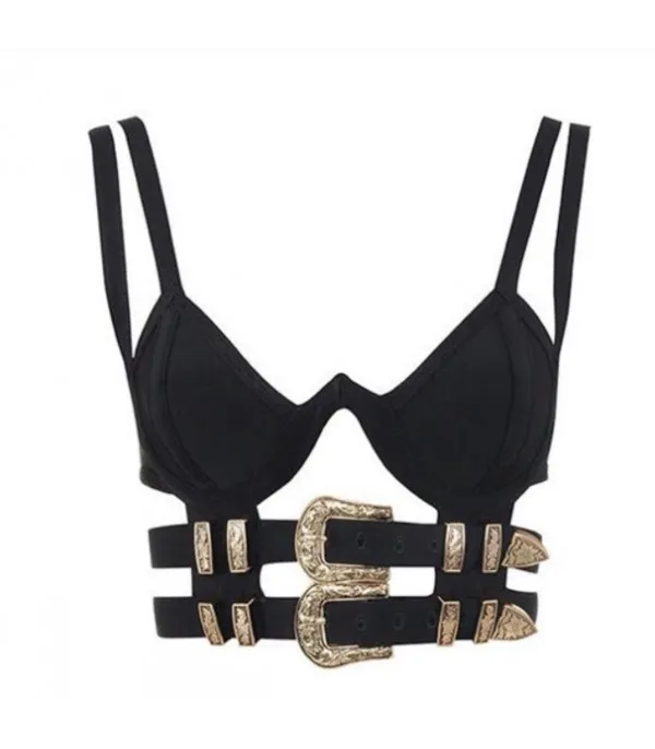 Crop top double belt