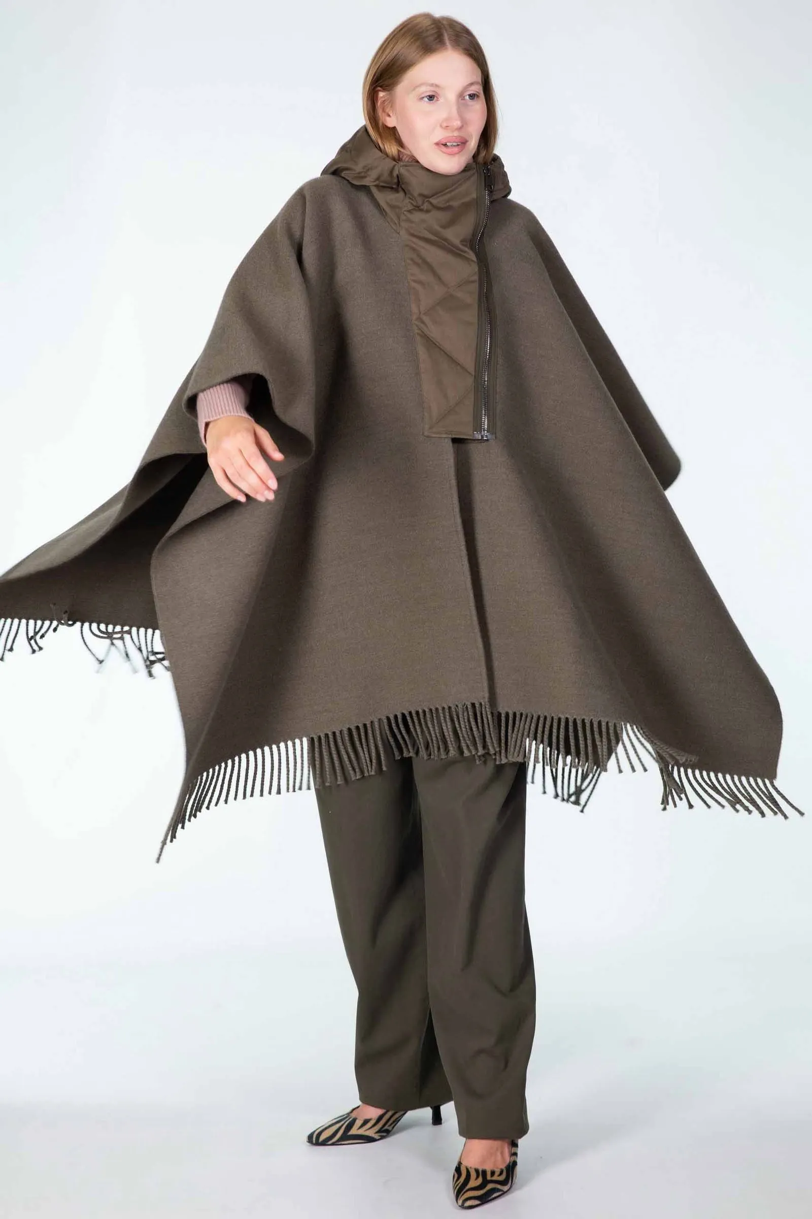 DONDUP Poncho in lana