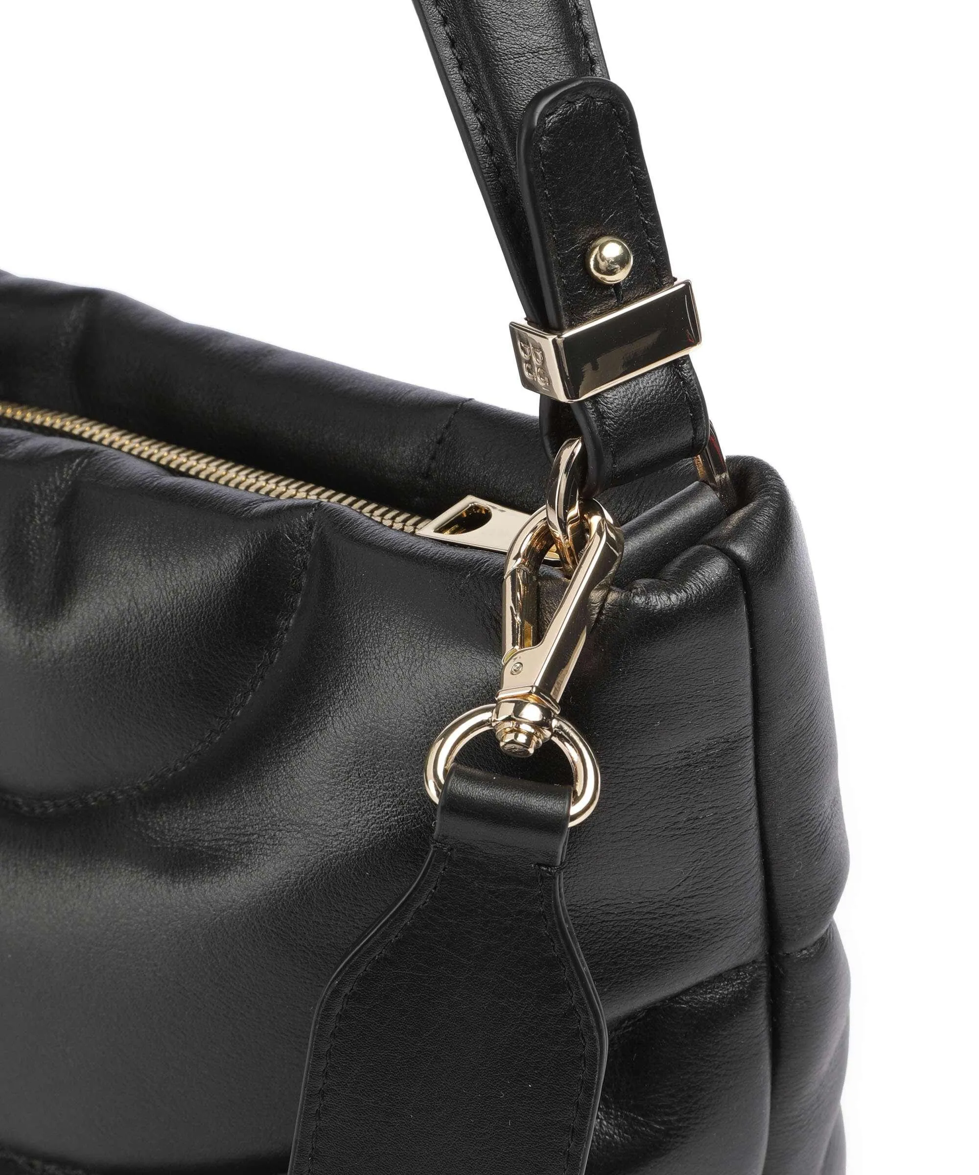  DuDu Bags Barbara M. Borsa a secchiello pelle a grana fine nero  