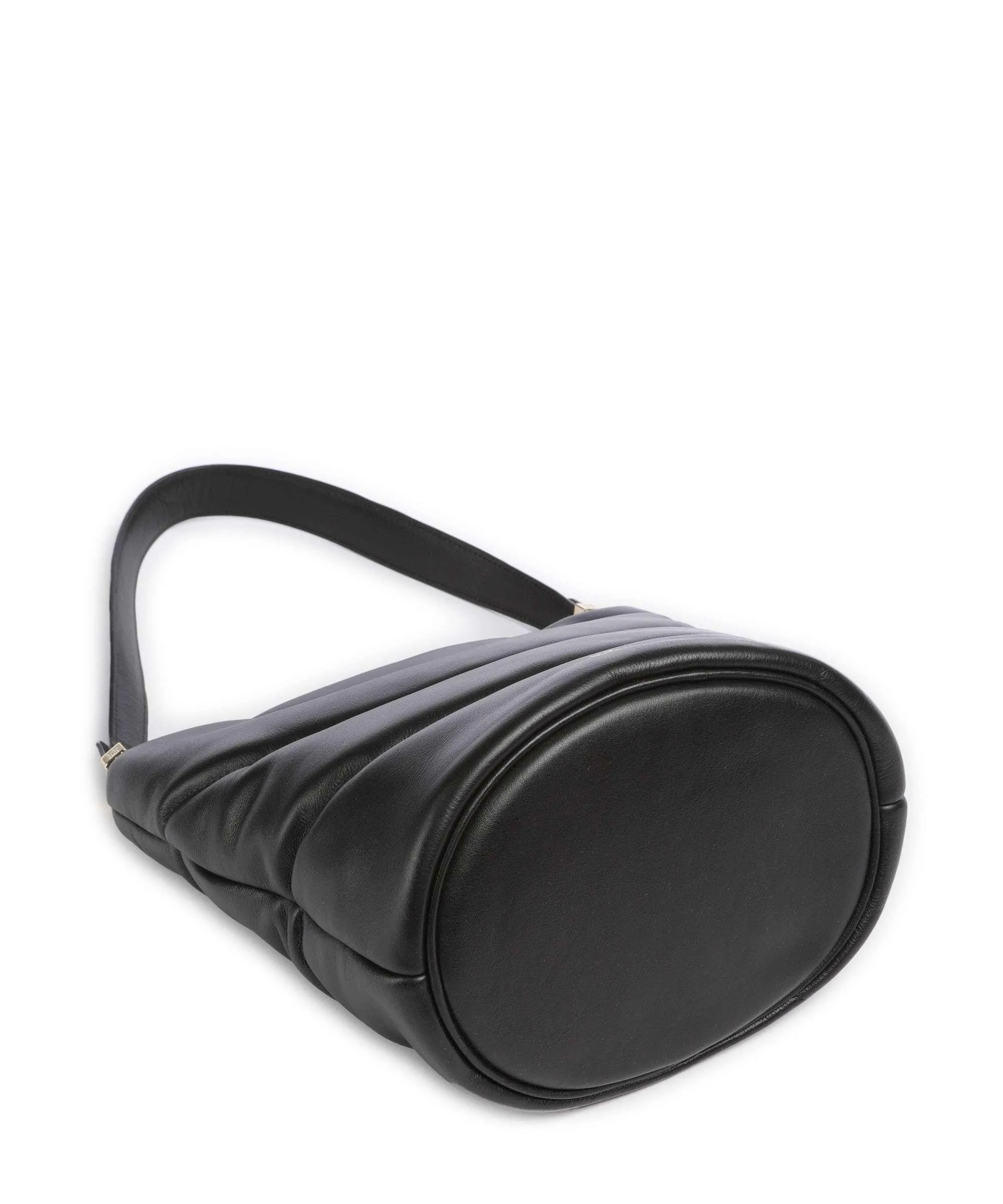  DuDu Bags Barbara M. Borsa a secchiello pelle a grana fine nero  