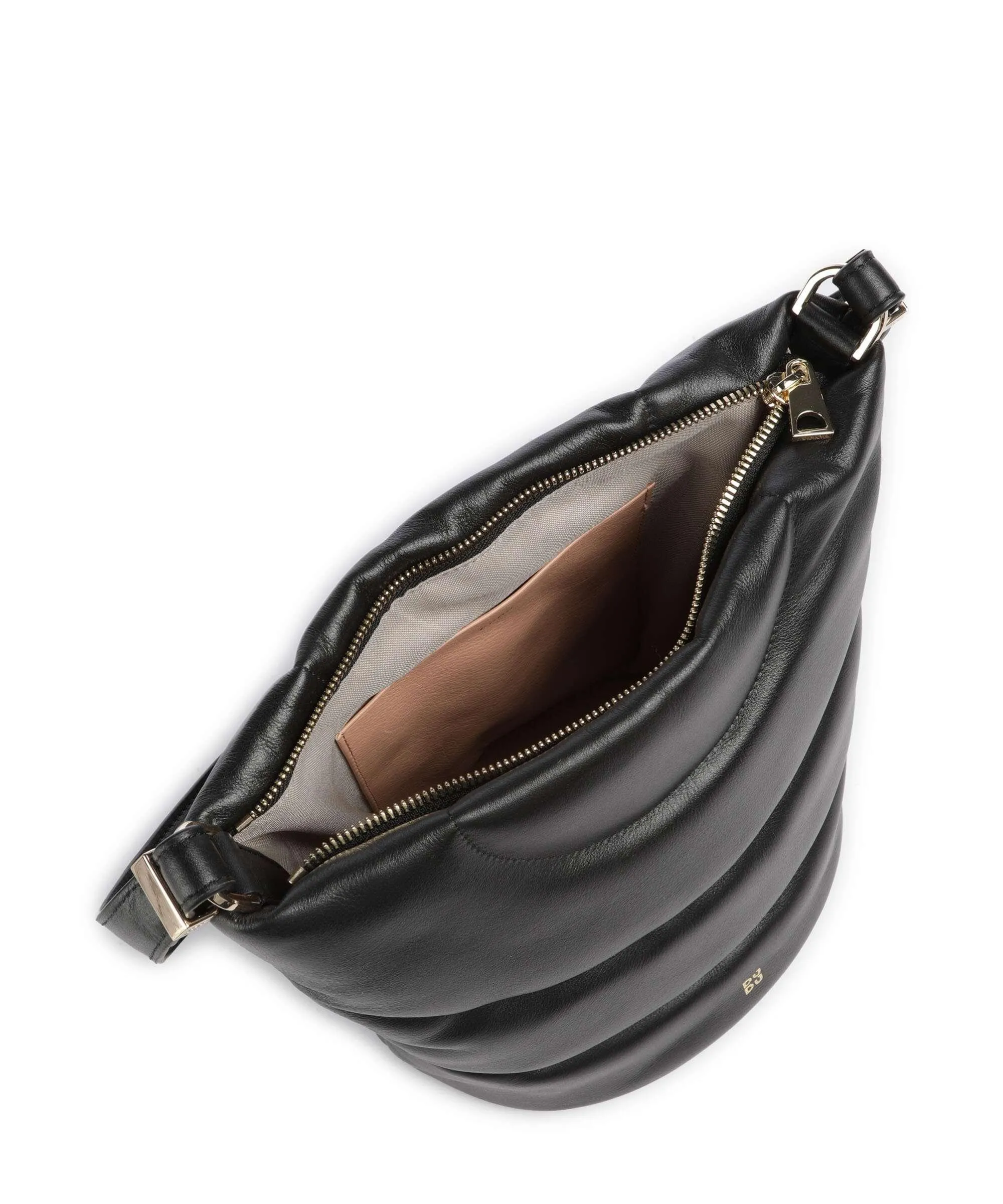  DuDu Bags Barbara M. Borsa a secchiello pelle a grana fine nero  