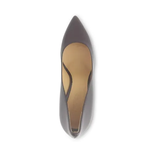 Décolleté in pelle bordeaux