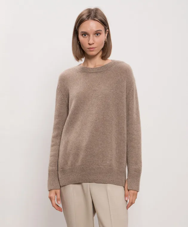 Enrico Mandelli Maglione in cashmere marrone A9KD355425