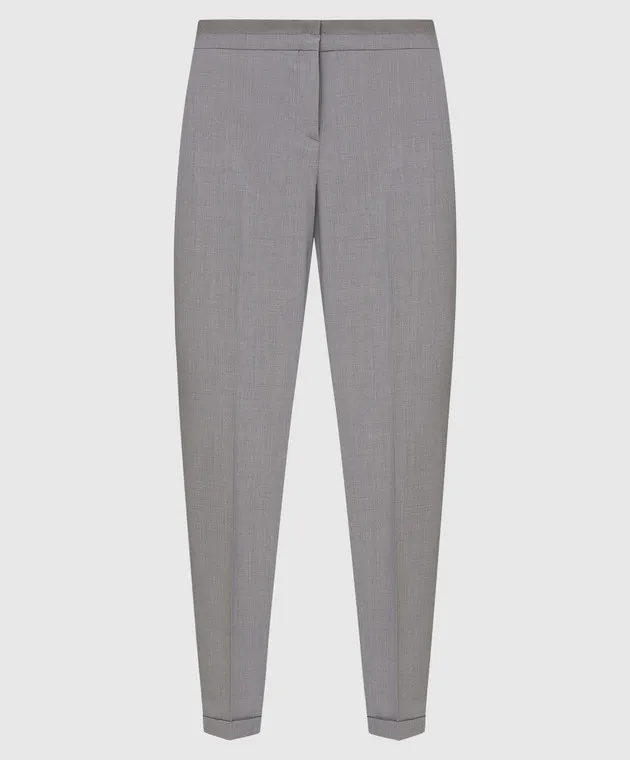 Fabiana Filippi Pantaloni in lana grigia PAD271W336