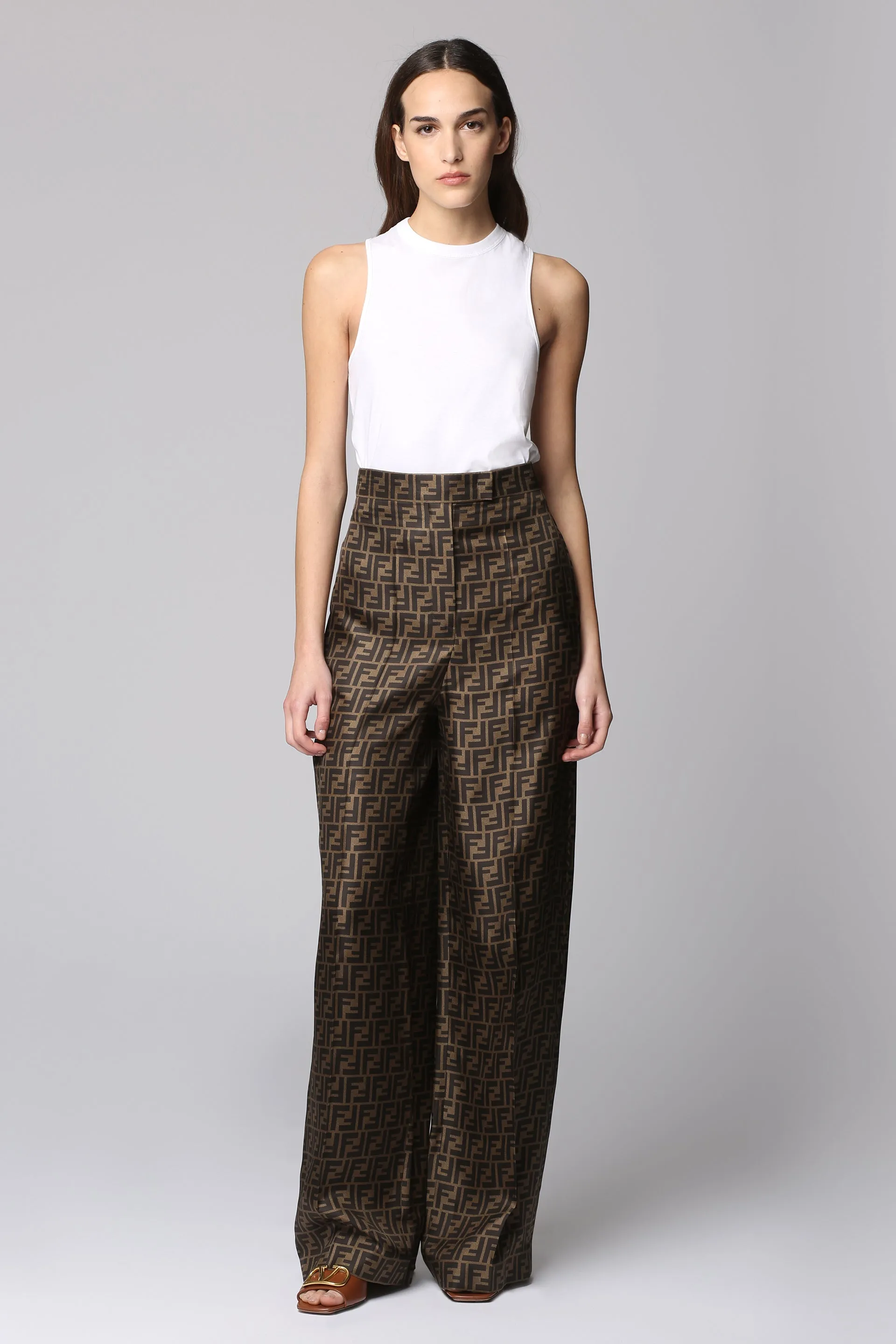 Fendi Pantaloni in seta