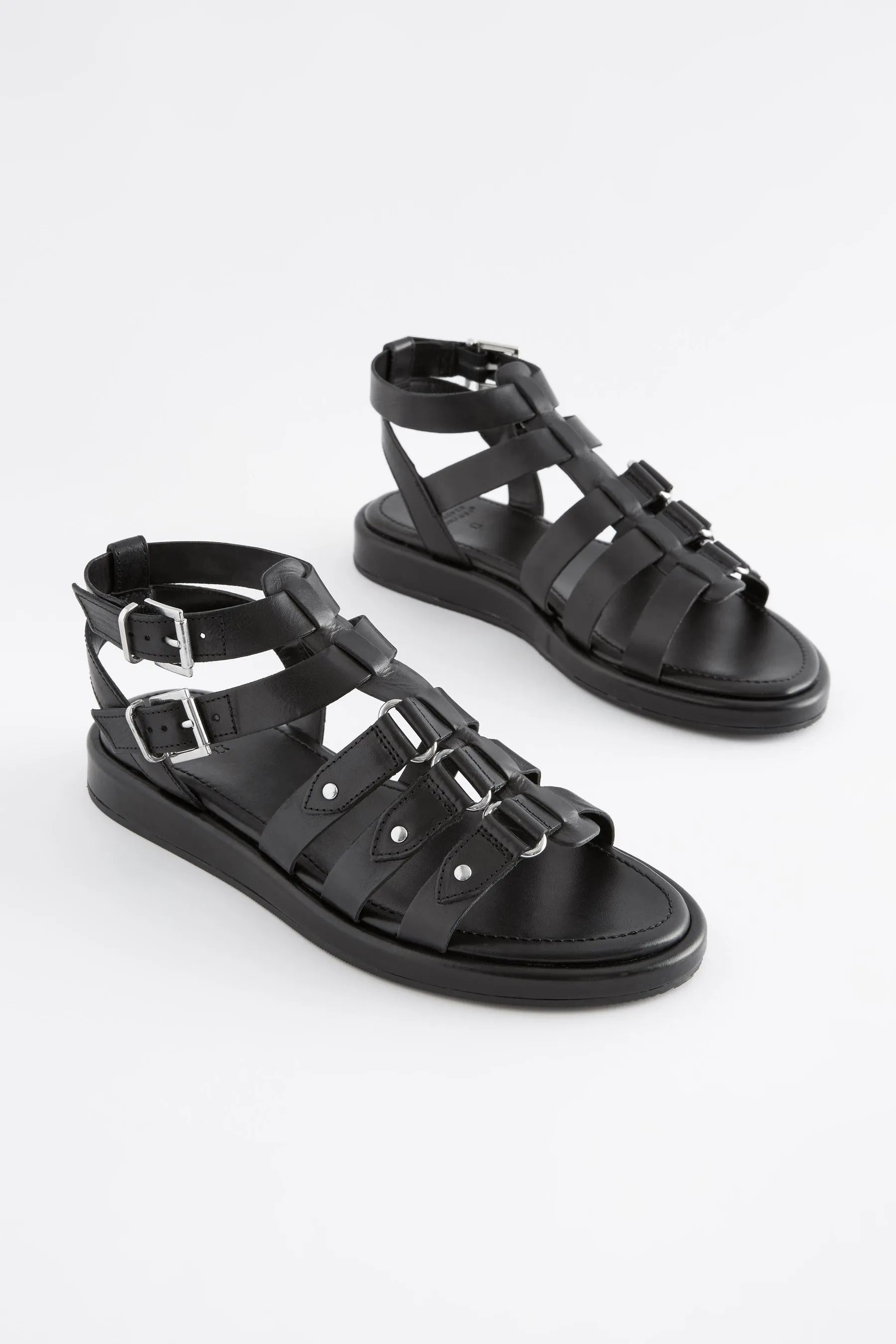 Forever Comfort® - Sandali stile gladiatore in pelle
