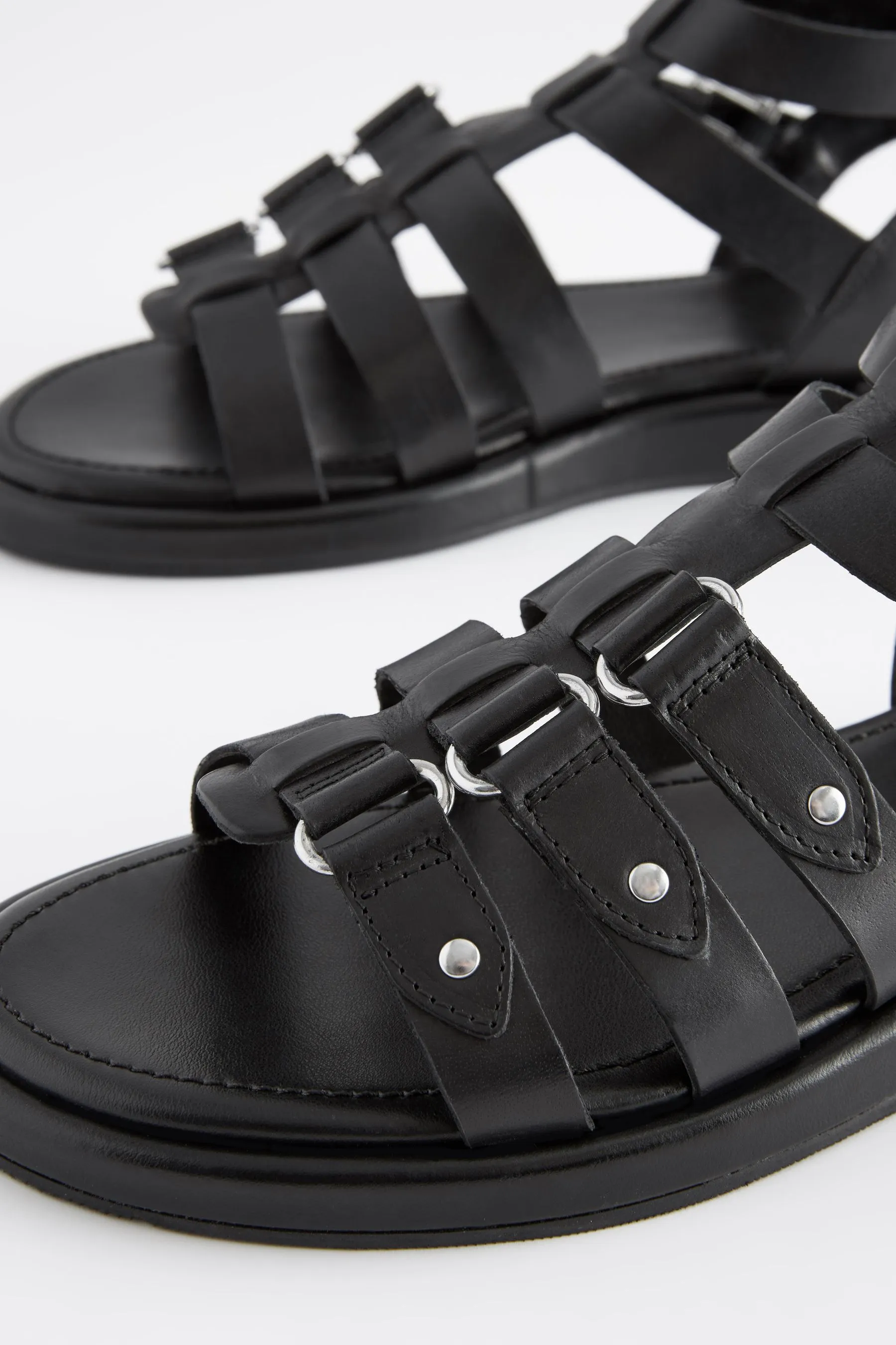 Forever Comfort® - Sandali stile gladiatore in pelle