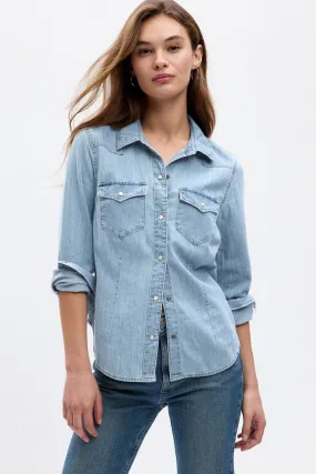 Gap Vestibilità attillata / Slim Denim - Camicia stile western    