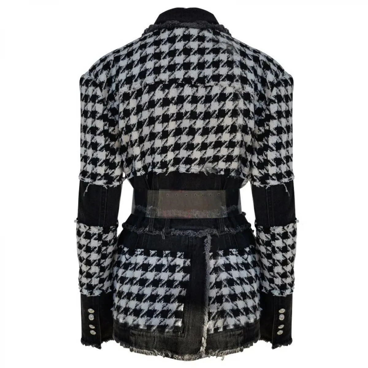 Giacca blazer in tweed Giacca blazer in tweed moda donna Giacca blazer in denim da donna alta