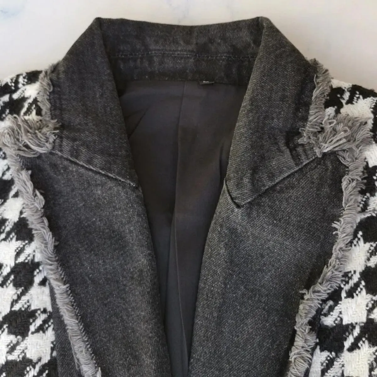 Giacca blazer in tweed Giacca blazer in tweed moda donna Giacca blazer in denim da donna alta