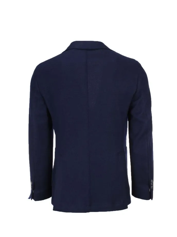 Giacca blazer monopetto in misto lana.