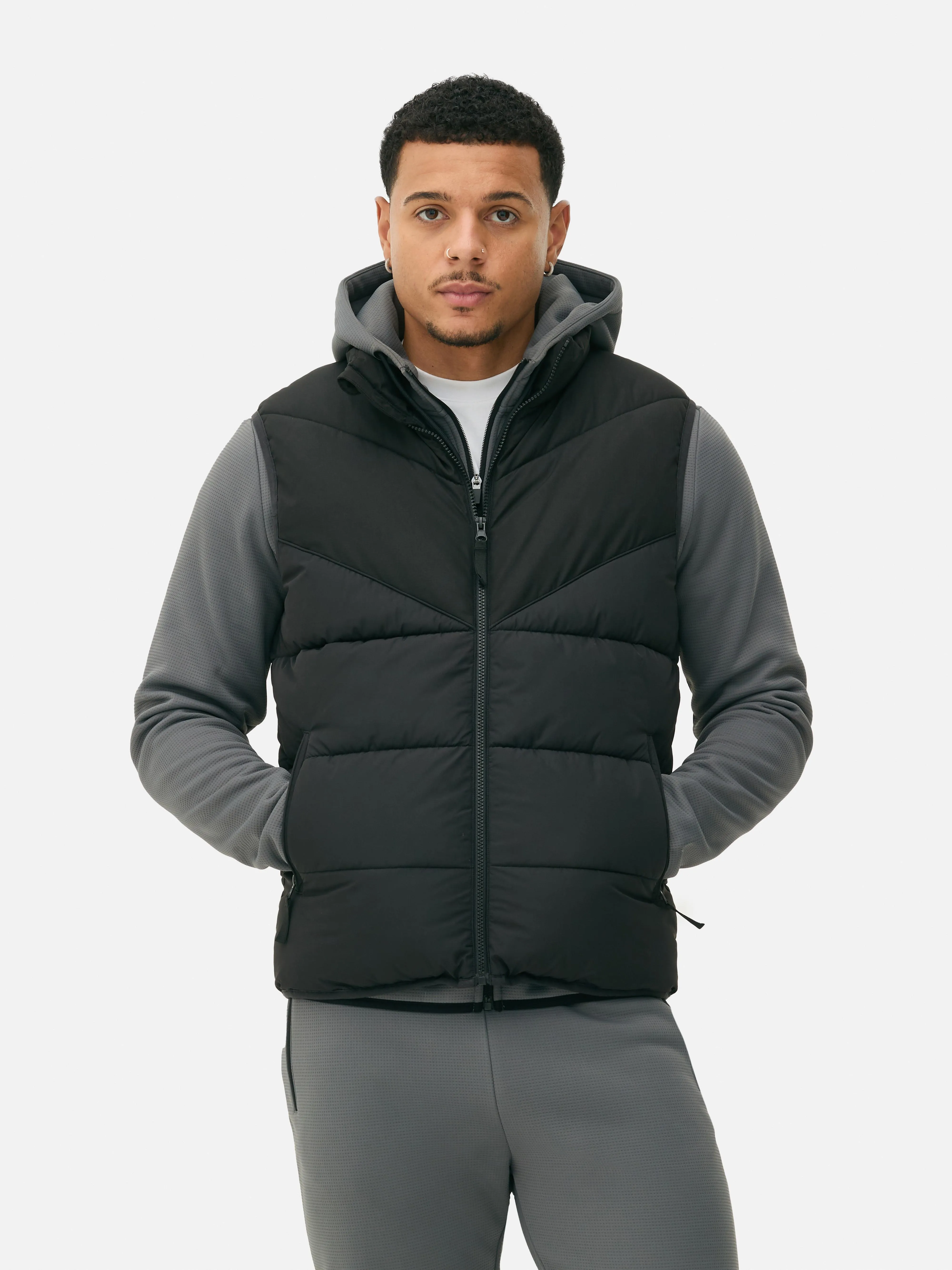 Gilet imbottito a zigzag