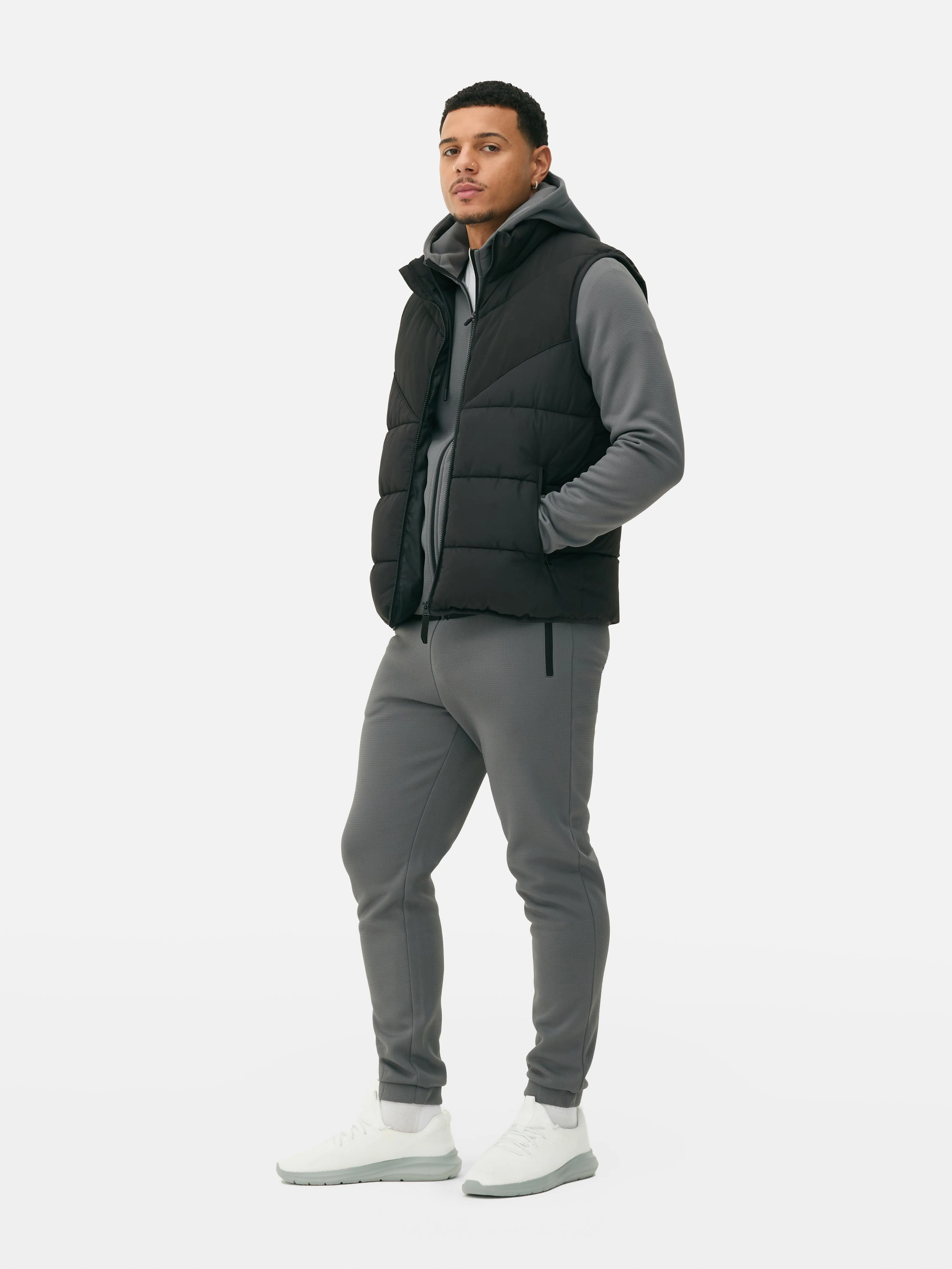Gilet imbottito a zigzag