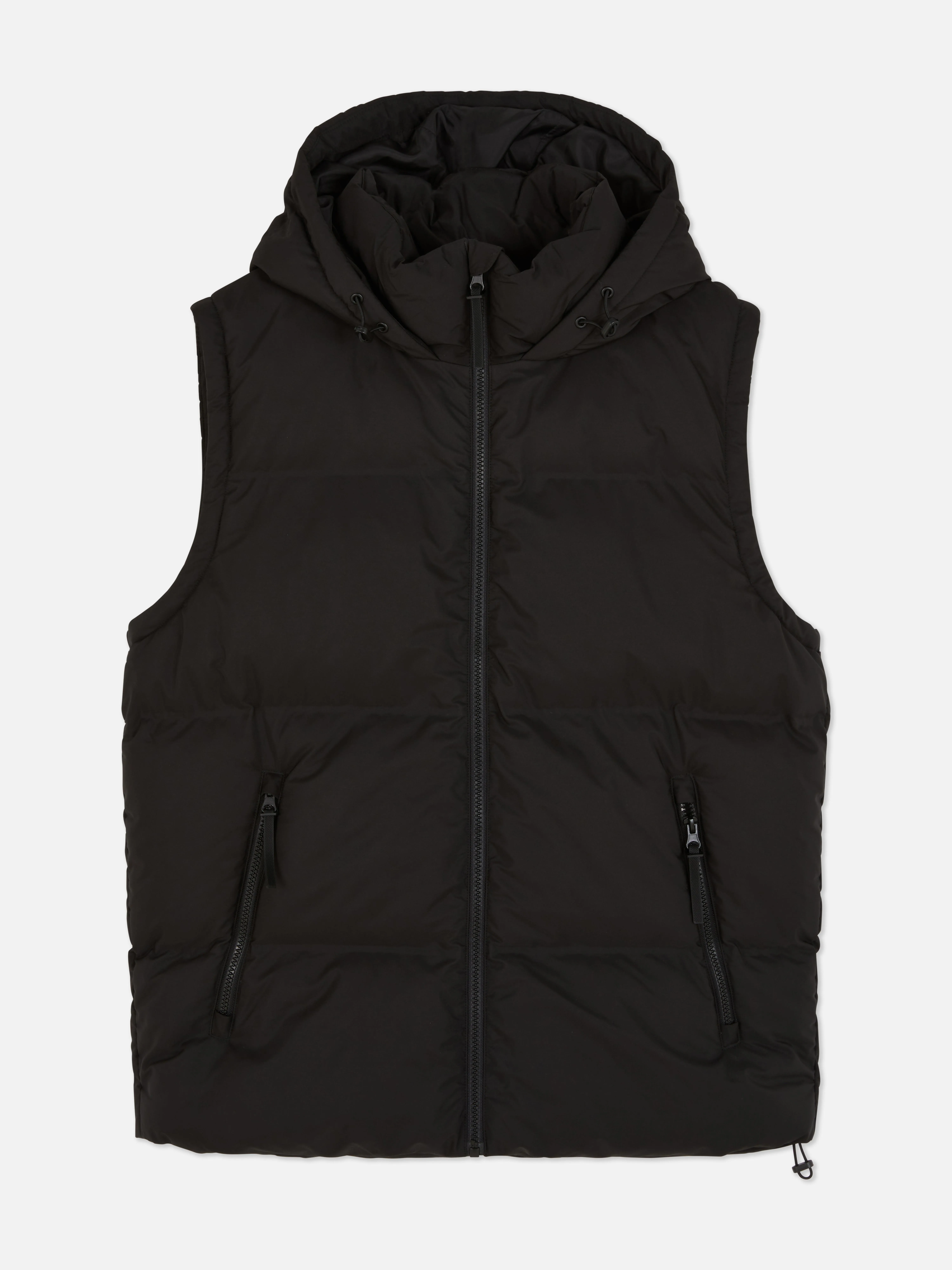 Gilet imbottito con cappuccio