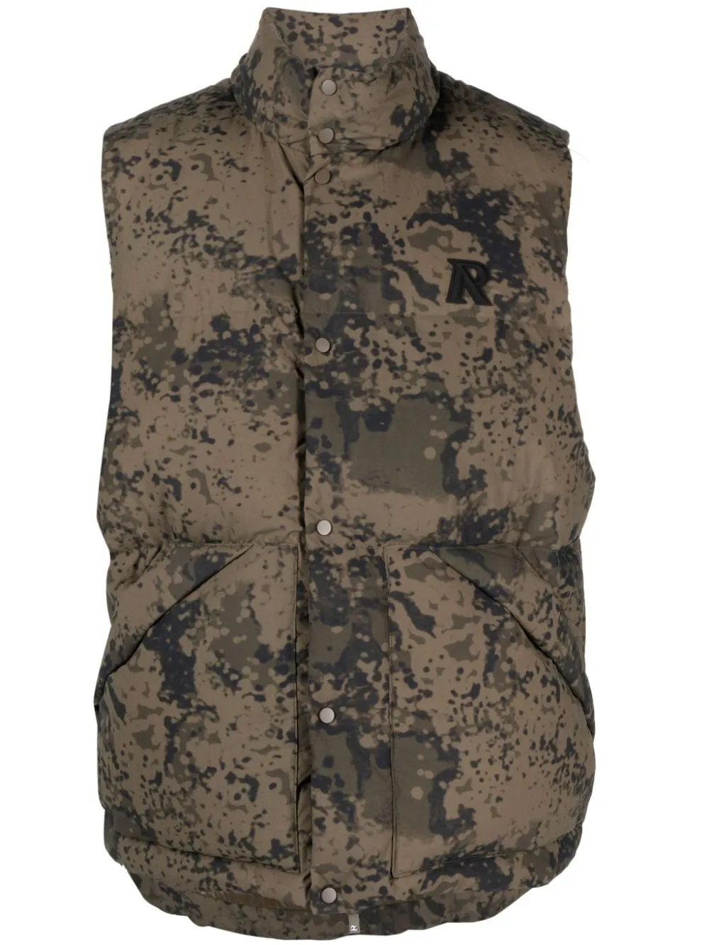 Gilet imbottito con stampa multicolore - uomo