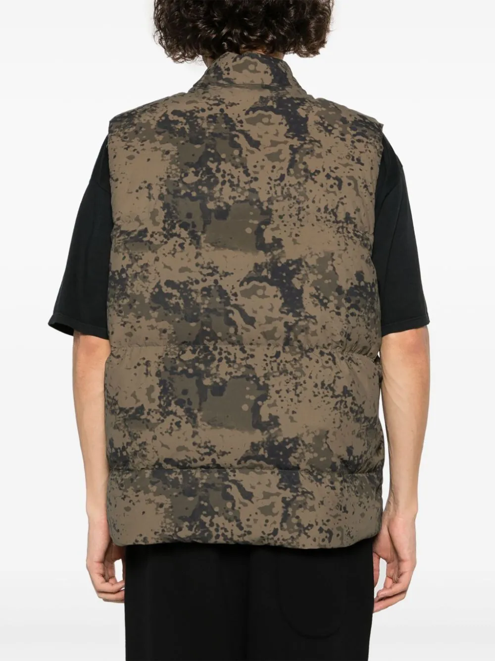 Gilet imbottito con stampa multicolore - uomo