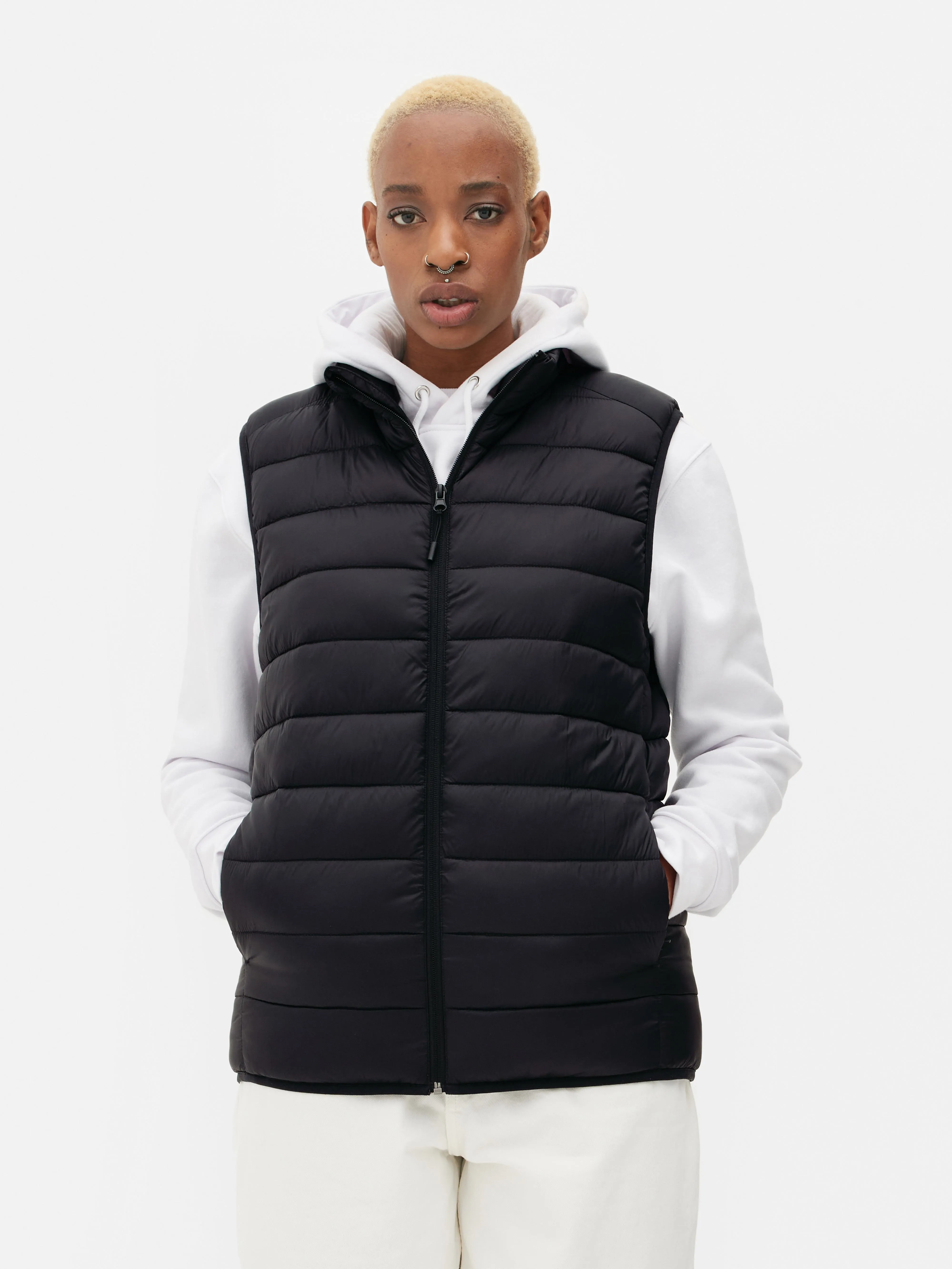 Gilet imbottito con zip