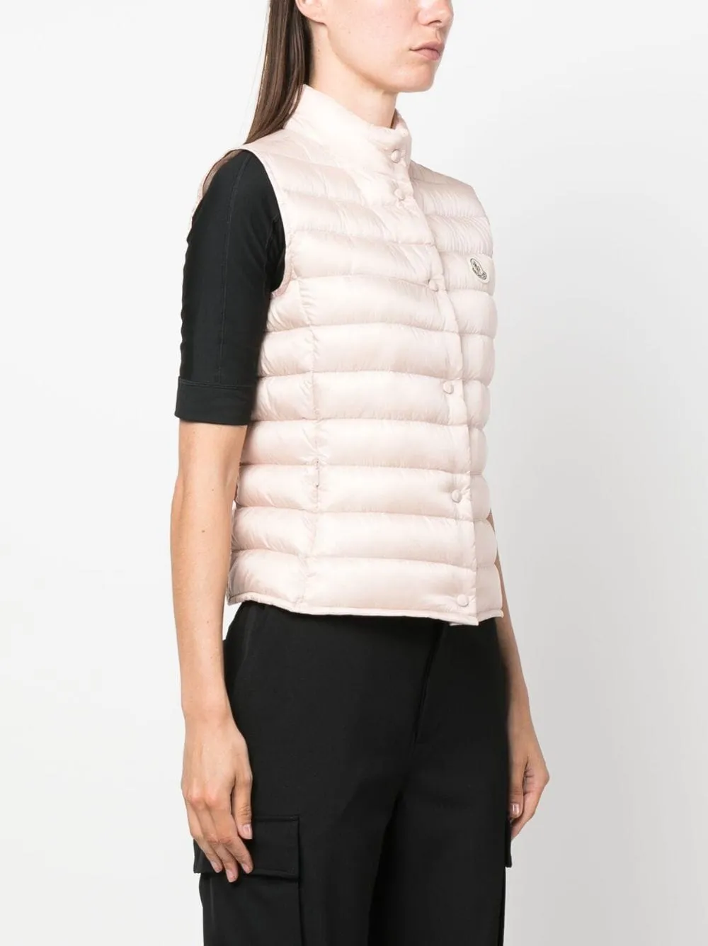 Gilet imbottito Liane con applicazione in rosa - donna