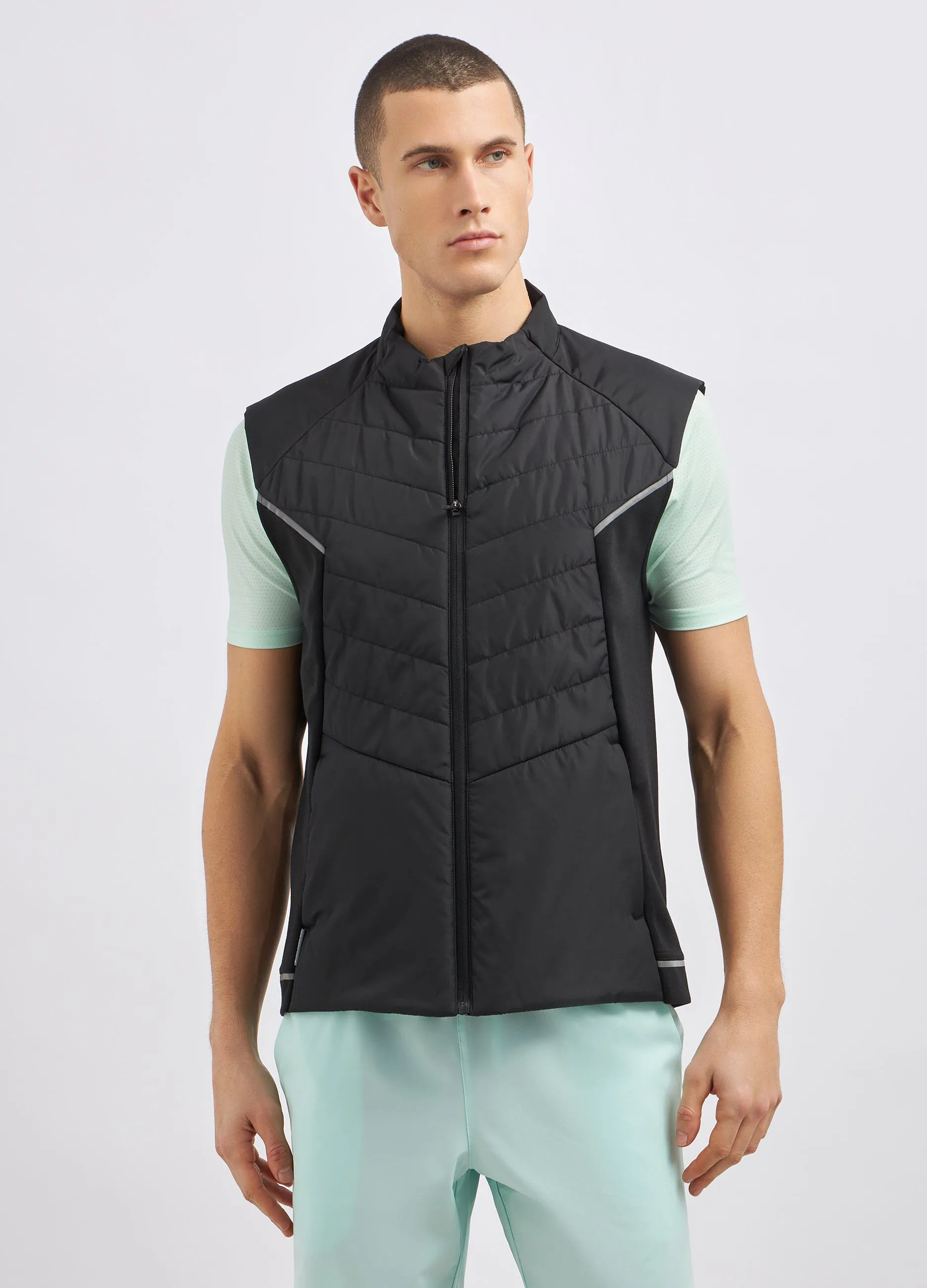 Gilet imbottito sport full zip uomo