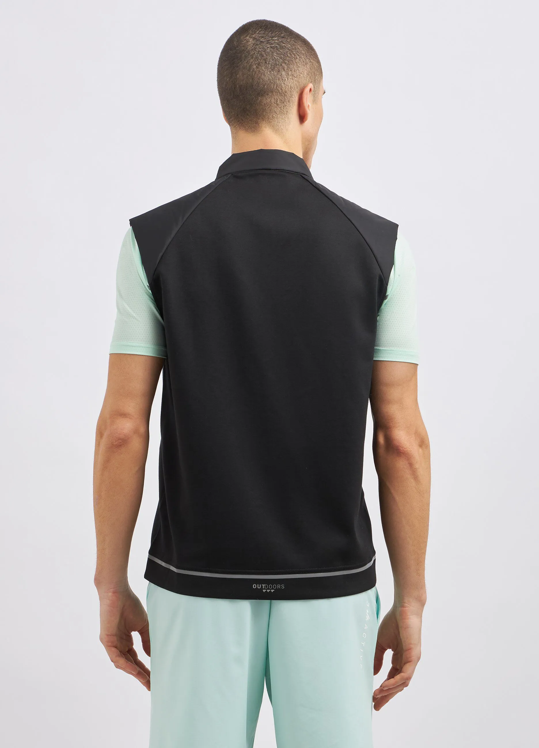 Gilet imbottito sport full zip uomo