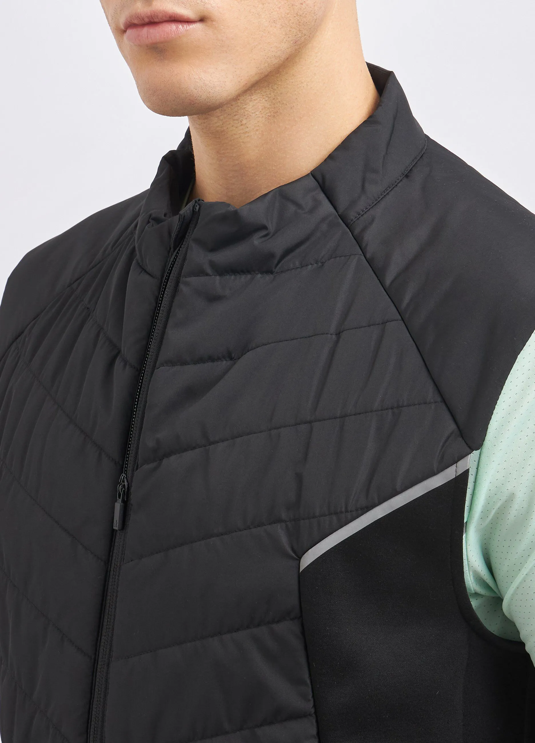 Gilet imbottito sport full zip uomo