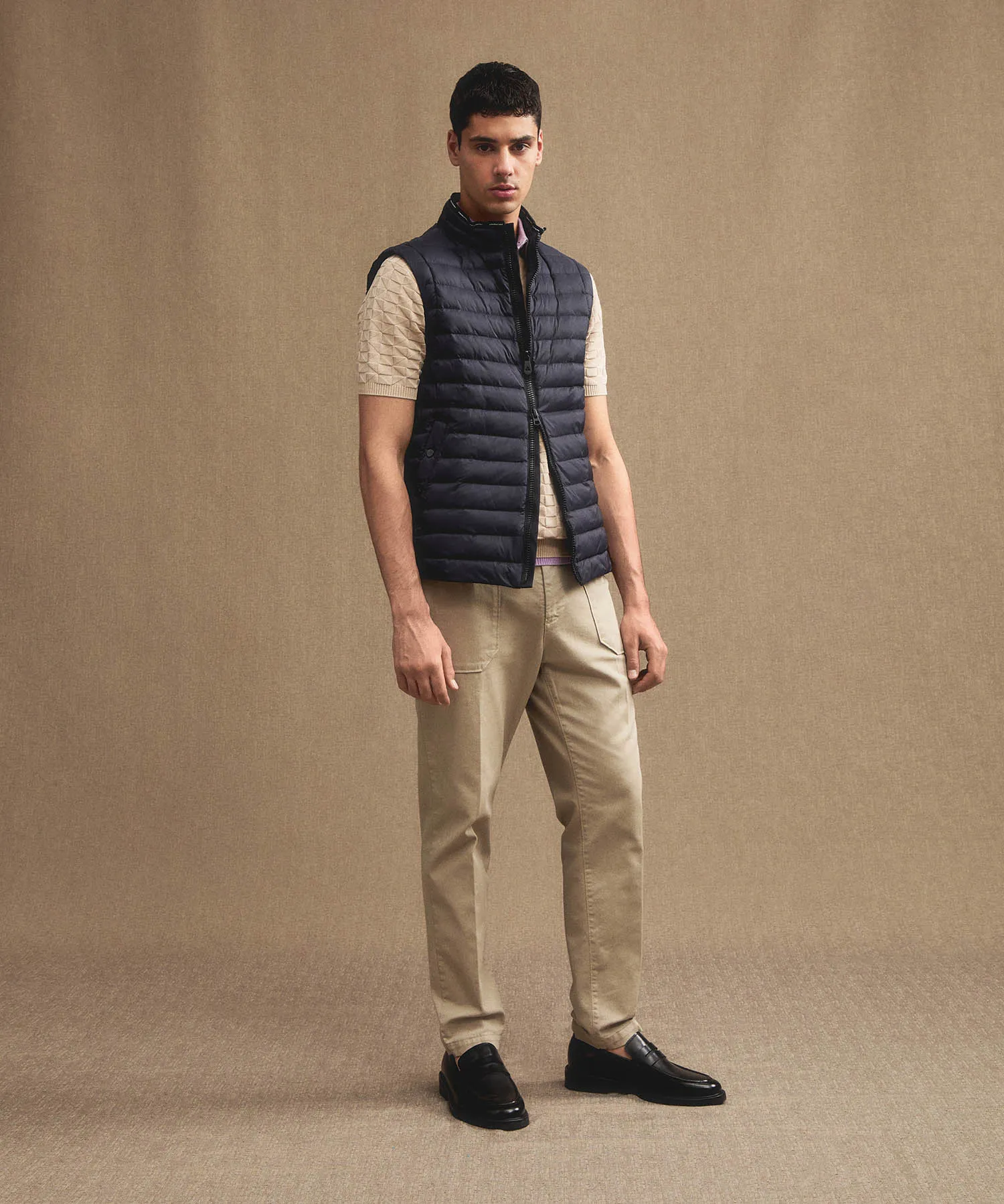 Gilet imbottito superleggero e semilucido