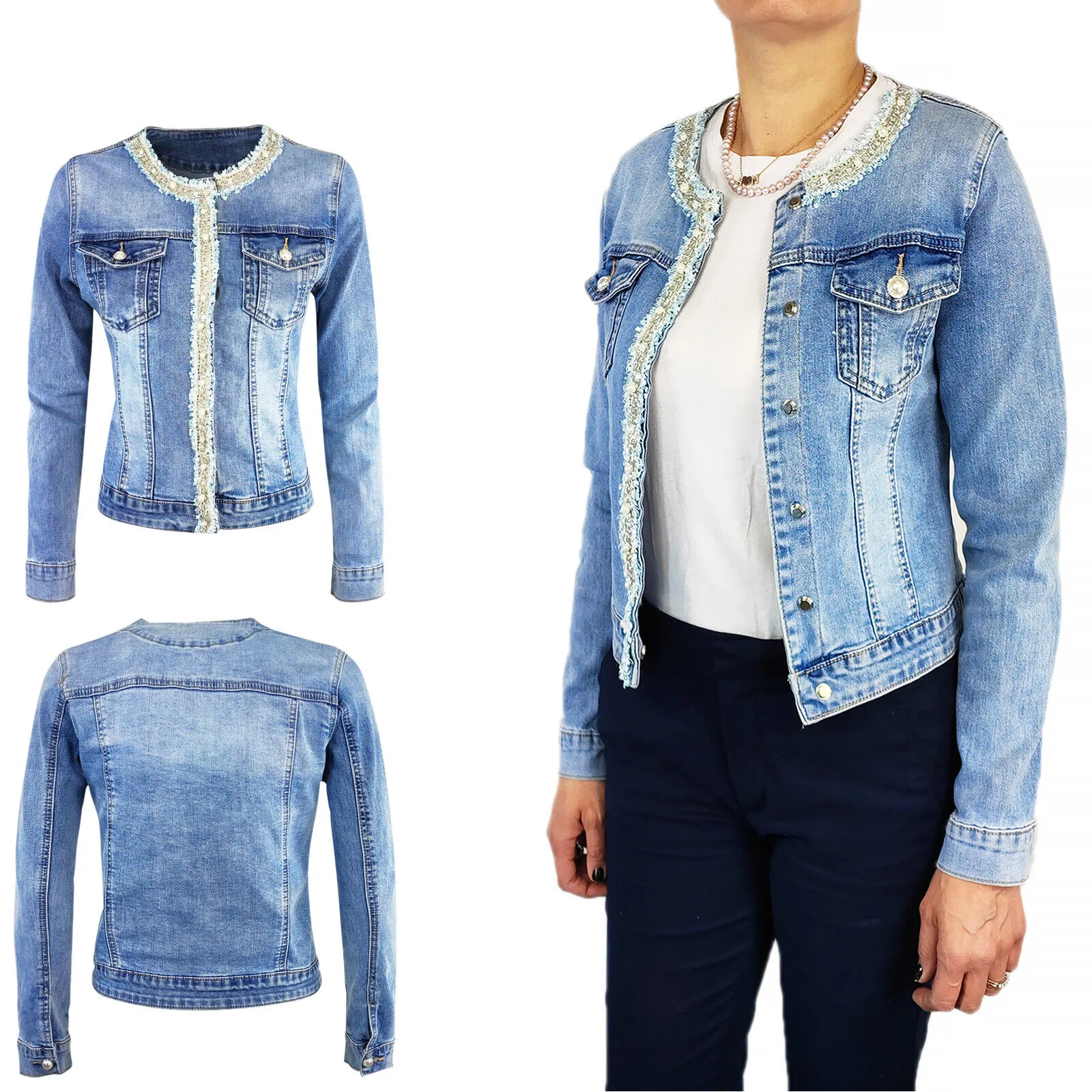 giubbino jeans donna