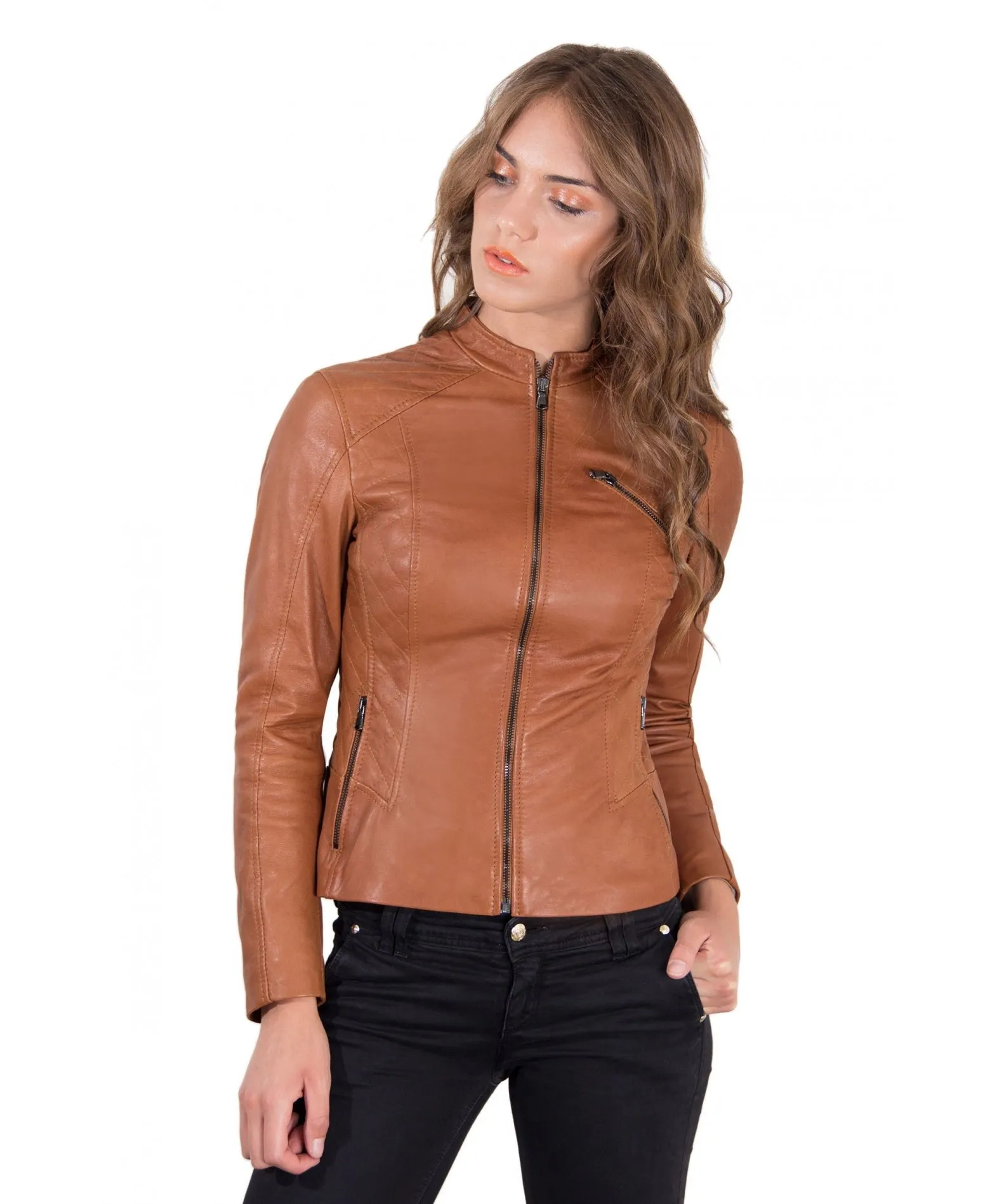 giubbotto in pelle donna